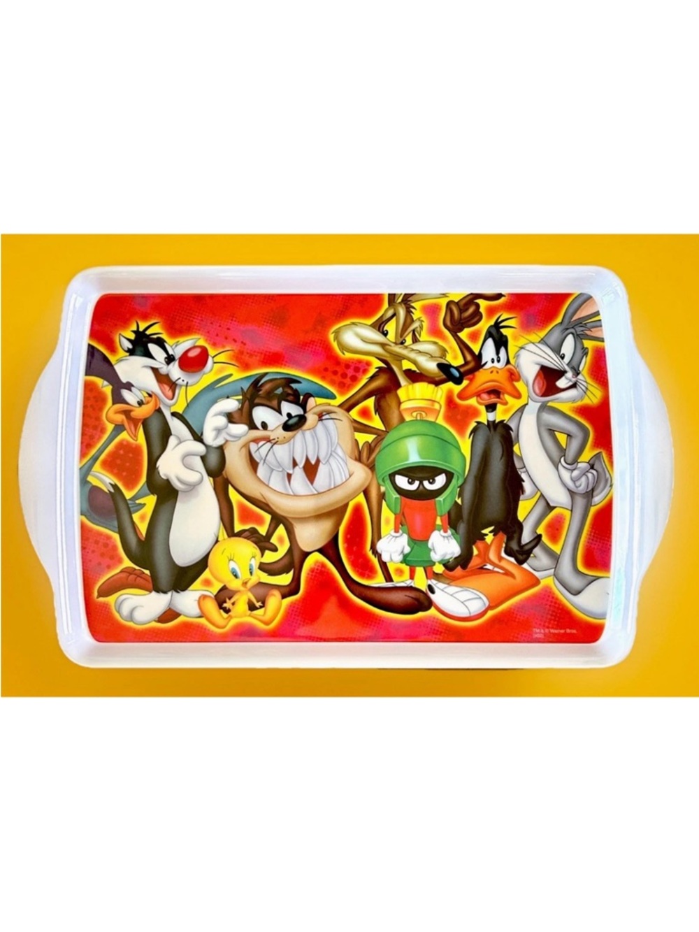 NEW UNUSED VINTAGE Warner Bros LOONEY TUNES Bugs Bunny & friends Kids Tray 2002
